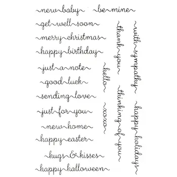

Good luck Sending love Happy Scrapbook DIY photo cards account rubber stamp clear stamp transparent stamp Handmade card stamp
