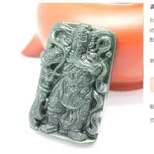 Высококачественный резные Хотан нефрита(нефрит) герцог гуань мужскую атмосферу