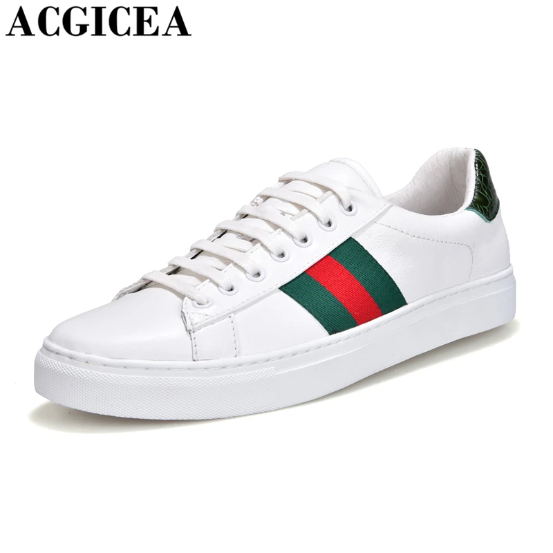 

Italy Designer Genuine Leather Men Skateboarding Shoes Lace Up Breathable Casual Sneakers Fashion Men Trainers Shoes Size 38-44