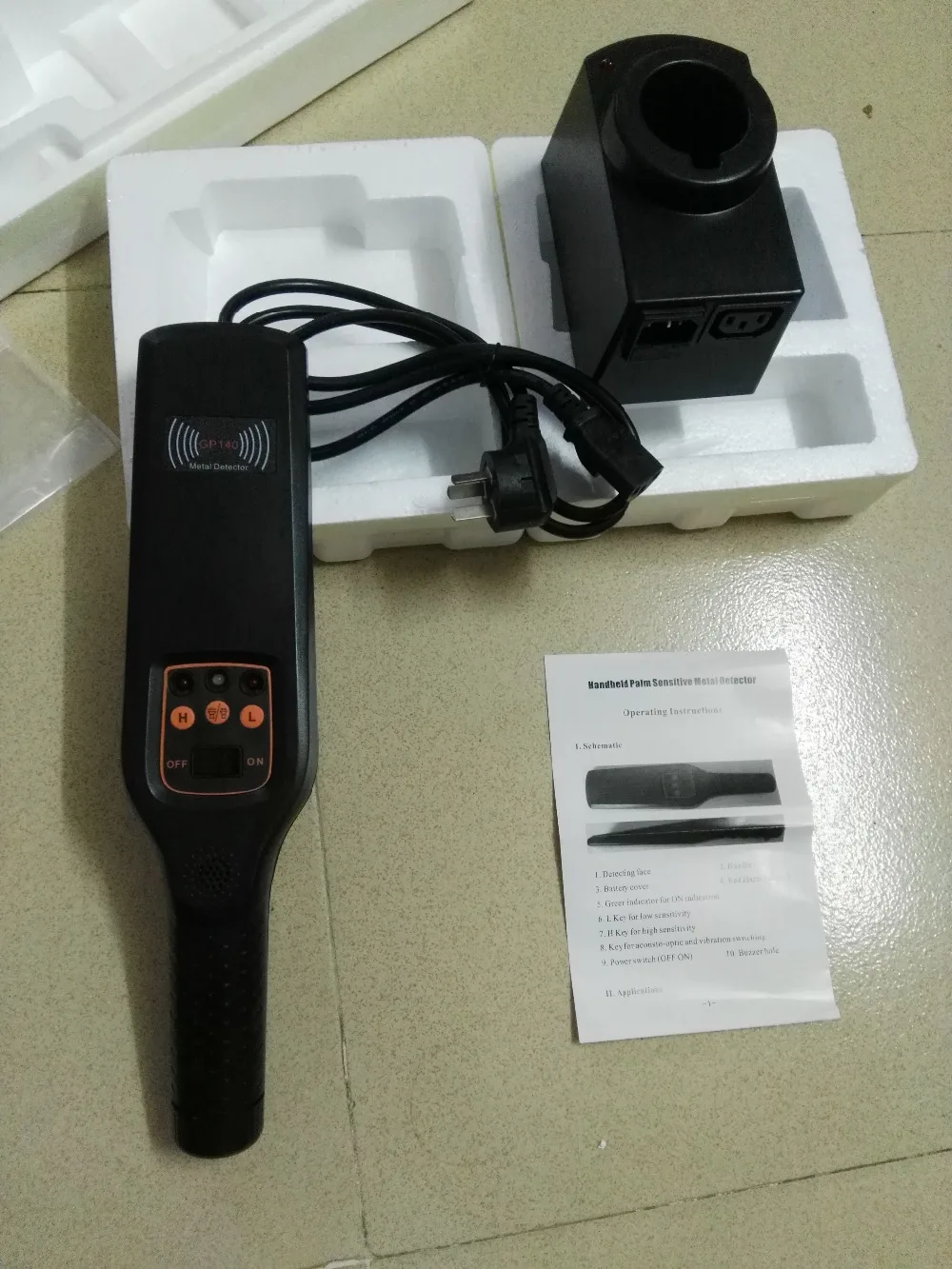 

2017 Pinpoint Factory High Sensitivity Handheld Security Electric Rechargable Metal Detector GP-140