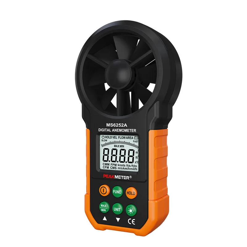 Portable Professional Digital Anemometer MS6252A Wind Speed Air Volume