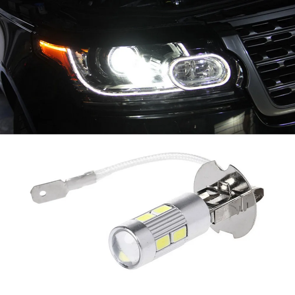 

2PCS/Lot Car Light H3 LED High Power Long Lifespan LED Fog Running Light Bulb 10SMD 5630 5730 Super Bright LED Auto Bulb #272121