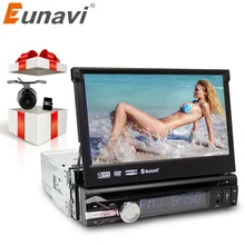 Eunavi 7 “Универсальный 1 DIN Аудиомагнитолы автомобильные dvd плеер + Радио + GPS навигации + Авторадио + стерео + Bluetooth + PC + DVD Automotivo + SD USB RDS AUX