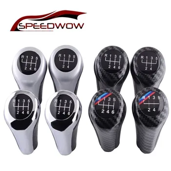 

SPEEDWOW 5/6 Speed Gear Shift Knob MT Carbon Fiber Car Shift Lever Knob For BMW 1 3 5 6 Series E46 E53 E60 E61 E65 E90 E91 E92