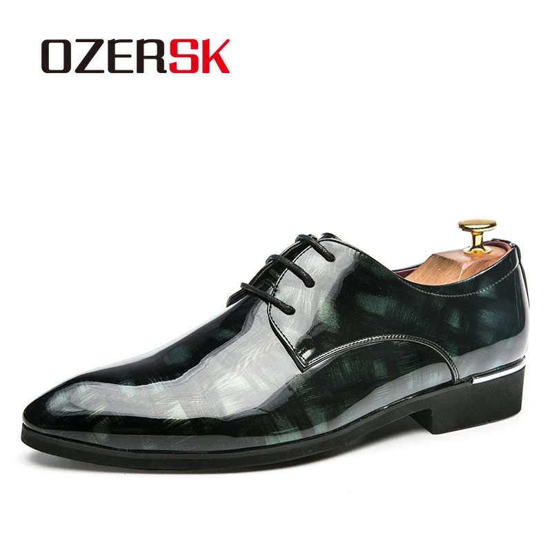 Pour Chaussures Formelle En Verni De Pointu green Ozersk Mariage Cuir Oxford Habillées Mocassins Hommes red Black Mode qxvn4wECf
