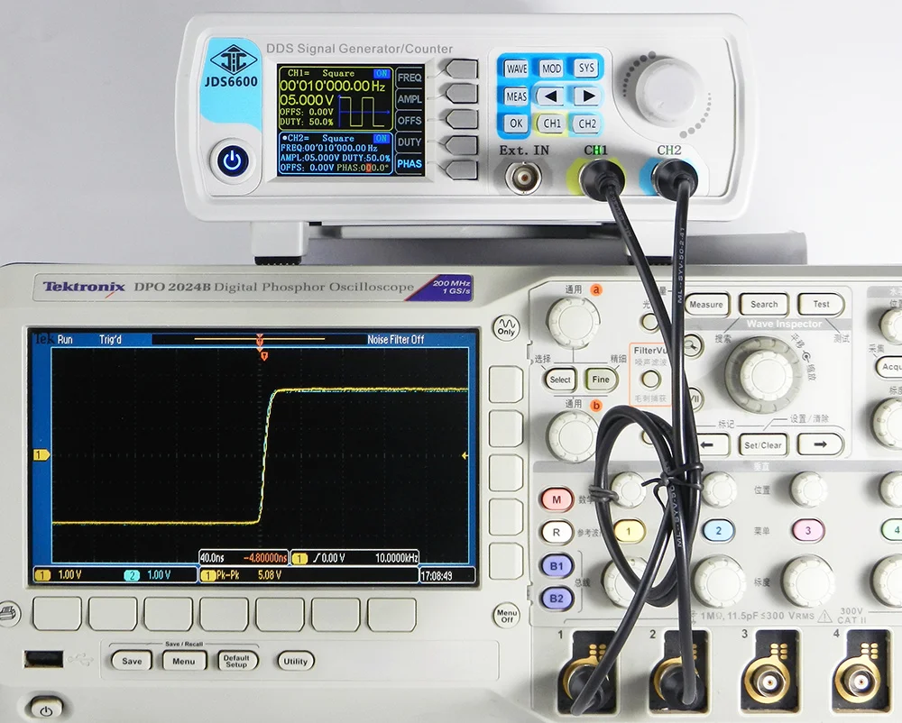 JUNTEK JDS6600-40M 40 МГц генератор сигналов цифровой контроль двухканальный DDS функция частота генератора сигнала метр произвольный