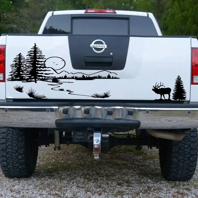 Pegatina Hunt Forest Reindeer Decal Hunting Club Buck Sticker Hollow Sticker Hunter Car Window Vinyl Decal Poster Motorcycle