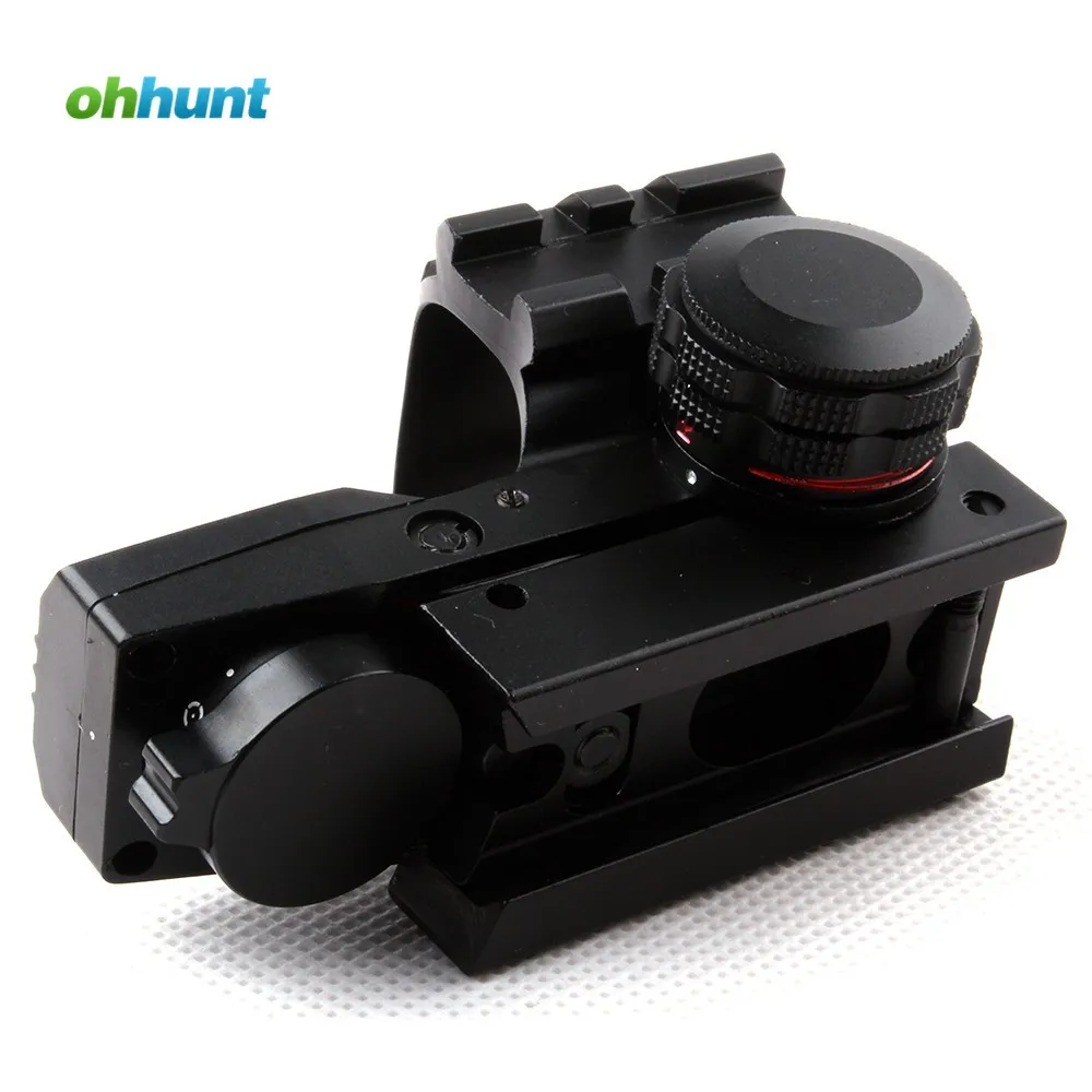 Тактический Ohhunt 1X33 красный и зеленый точка рефлекторный охотничий оптический прицел четыре сетки с 20 мм Tri Weaver рельсы для страйкбола