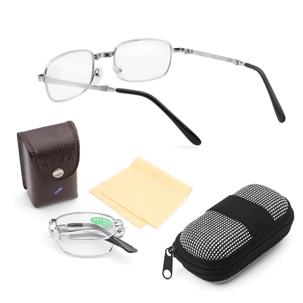 Новые очки для чтения с коробкой Bifocal Сверхлегкий Уход За Зрением складные увеличительные унисекс очки без оправы+ 1,0~ 4,0 диоптрий