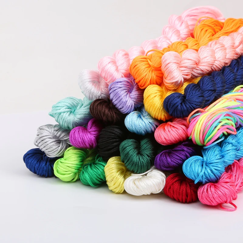 

24meters 1mm Chinese Knot Macrame String Thread Cord Bracelet Rattail Cords for DIY Necklace Bracelet Jewelry Making