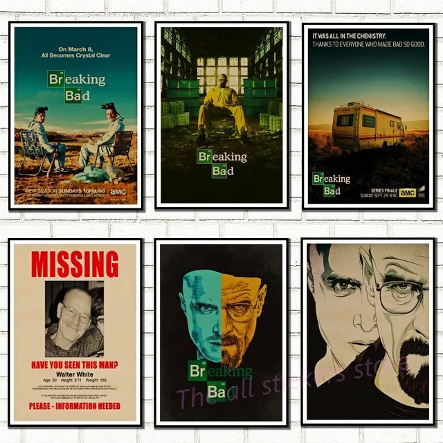 Breaking Bad Plakaty Plakaty Filmowe Archiwalne Papieru Kraft Retro