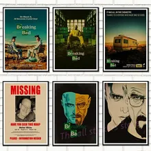 Pósteres de película de Breaking Bad, Papel Kraft clásico Retro, pegatina para pared, decoración del hogar/5056