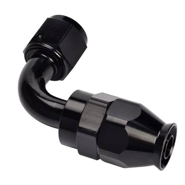 AN8 Reusable PTFE Fitting 90Degree Tube To Female AN Adapter For PTFE