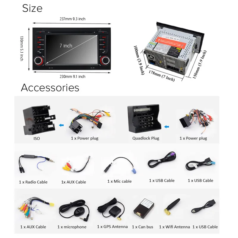 A Sure 2 Din 7 &quotAndroid автомобильное радио gps dvd плеер навигация для Audi/A4/S4 RS4 8E 8F B7 B9