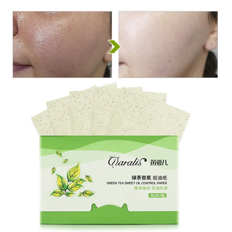3pack 240pcs Matcha Facial Oil Blotting Paper Green Tea Oil Absorbing