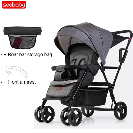 Seebaby складная детская коляска двойная два сиденья может стоять/сидеть подходит