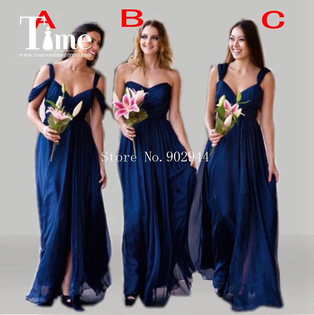 mixed order navy blue Bridesmaid Dresses off shoulder2015 maid of honor — free download