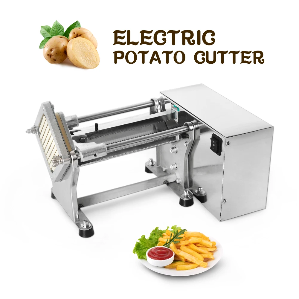 ITOP Electric Commercial Potato Chip Cutter French Fries Cutting Machine Stainless Steel Vegetable Fruit Shredding Slicer