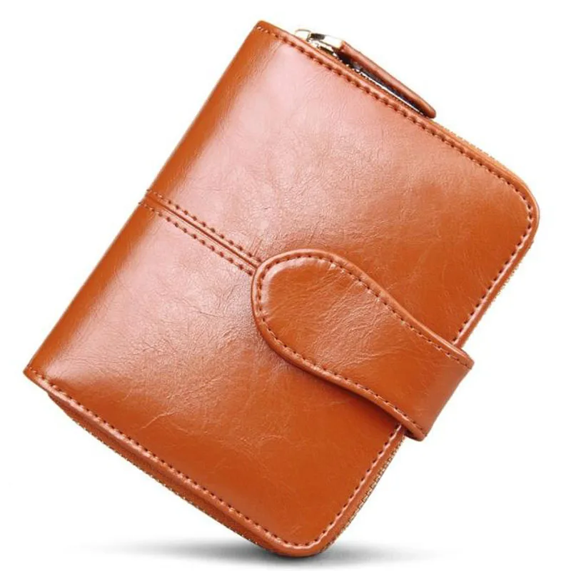 

Short wallet, new lady purse, short Korean version, eighty percent off Vintage coin clip, wax skin buckle,
