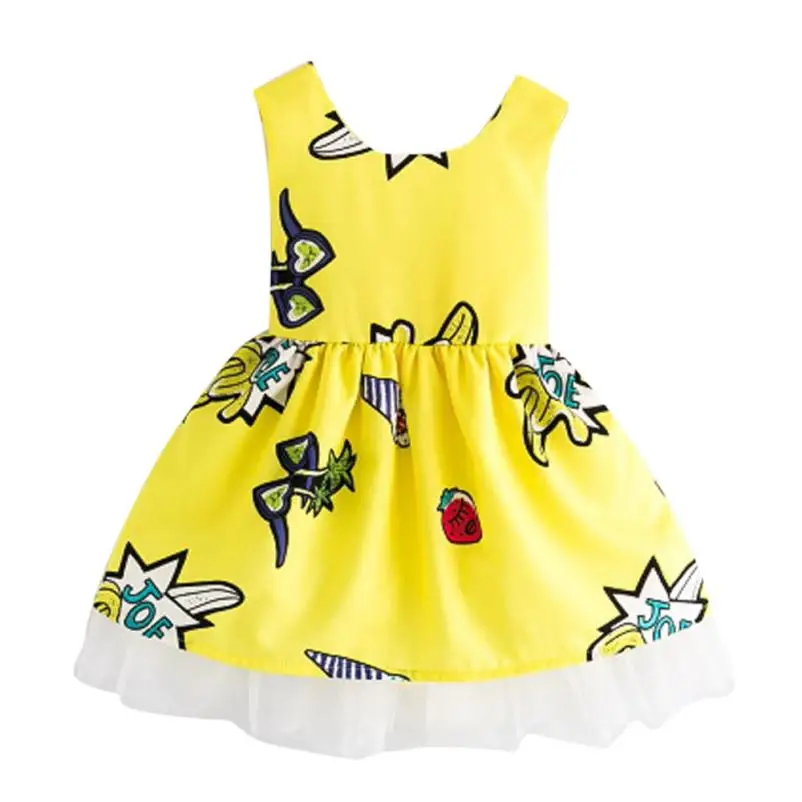 Kids Girls Wedding Flower Girl Dress Yellow Toddler Kids Baby Girls