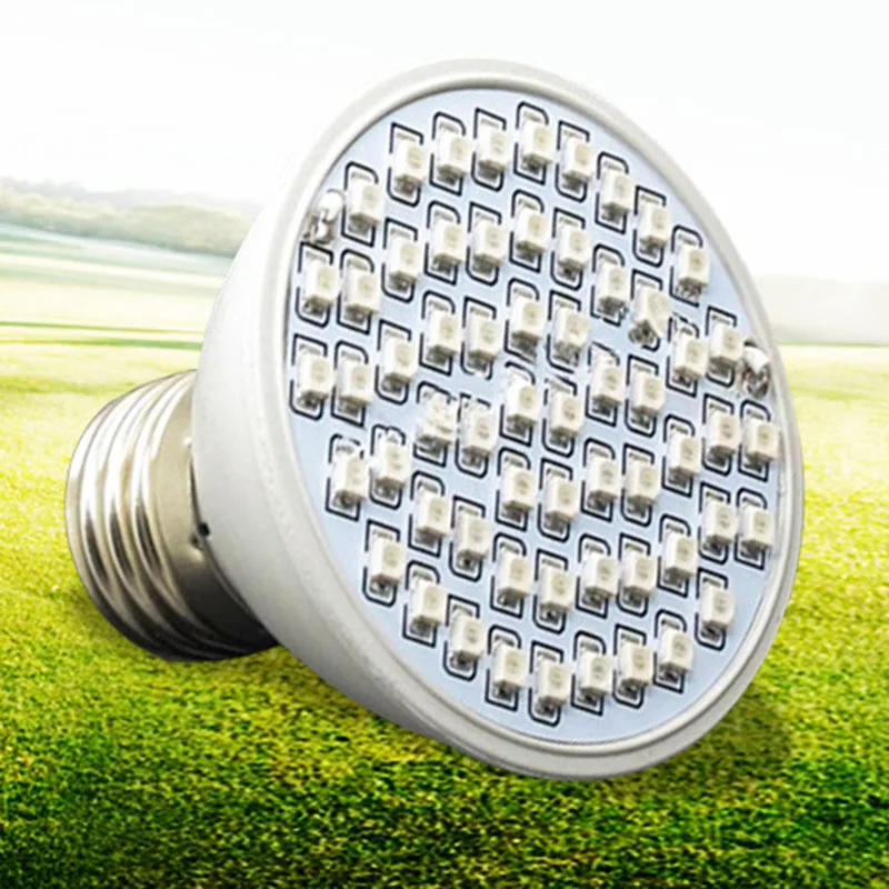 AC 85 265V Leds Grow Light E27 60 LED 6W Led Grow Bulb For Hydroponics