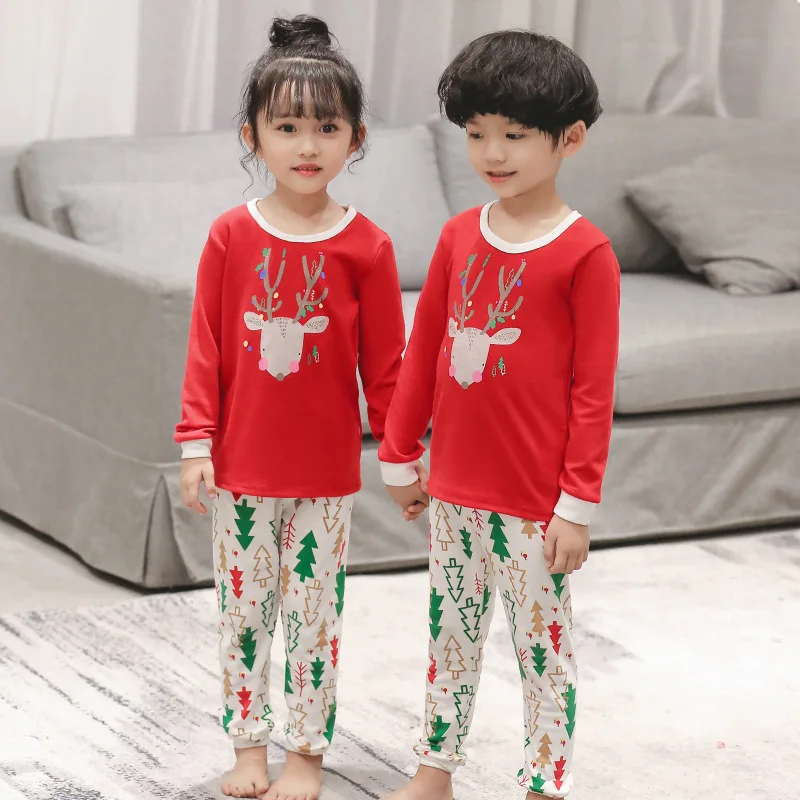 Pyjama de noël pour garçons | Ensemble de pyjama pour enfants, design de dessin animé, longues manches, vêtements de nuit, nouvelle collection