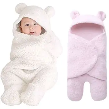 

Hot 2018 Newborn Baby Boy Girl Swaddle Sleeping Wrap Plush Cotton Sleepwear Blanket Photo Prop New