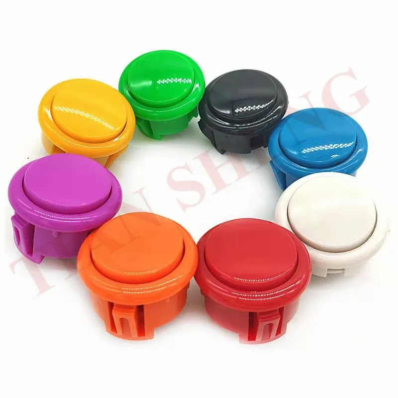 

12PCS 30mm push button copy sanwa push button DIY Arcade fighting game kit 9 color for choose Free shipping