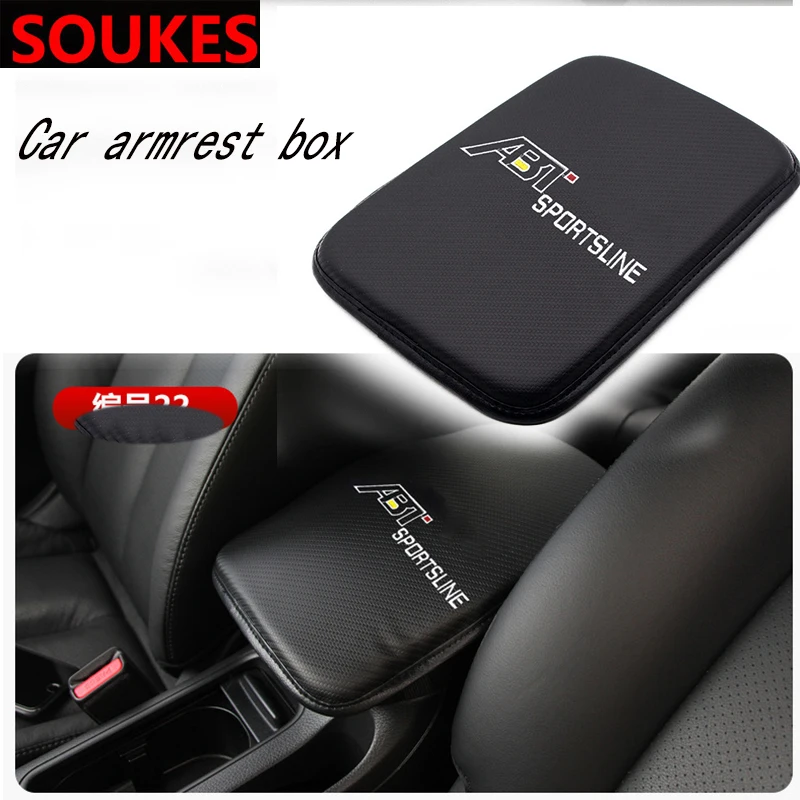 

Car ABT Emblem Non-slip Armrest Box Mats Pad For Volkswagen vw Golf 4 5 6 7 MK6 MK7 Polo Passat Jetta Tiguan Audi A8 S3 S4 A3 A4