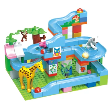 

101PCS Building Blocks Set Fantasy Forest Marble Race Run Maze Ball Track Bricks Plastic Assemble Educational Toys for Children