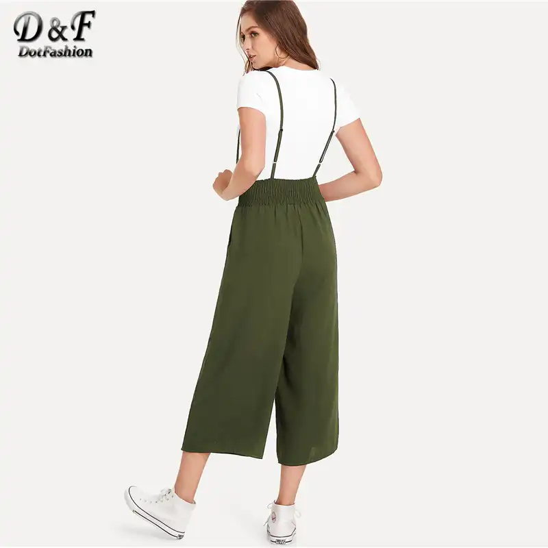 knot front pleated back jumpsuit