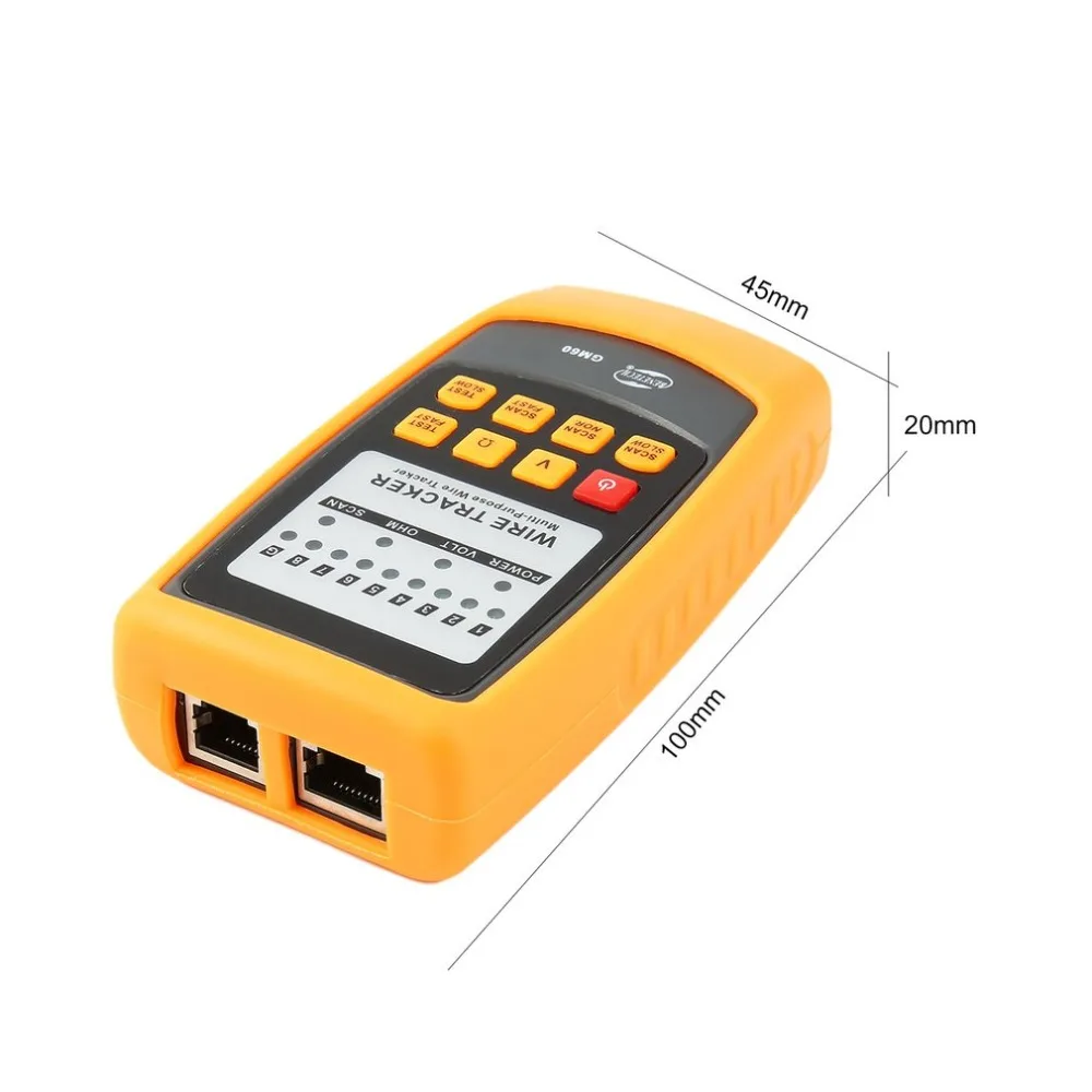 Улучшенный GM60 RJ11 RJ45 Многоцелевой Кабель светодиодный передатчик детектор приемника функциональный трек Tracer провода кабельный тестер