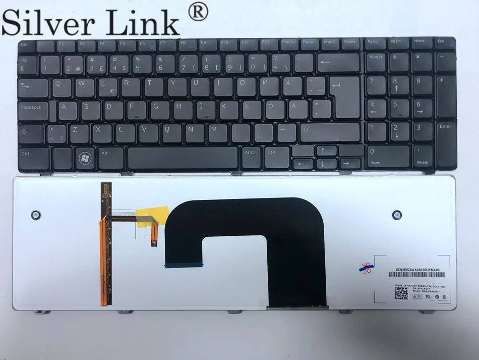 

SD Sweden Laptop keyboard For DELL Vostro 3700 V3700 I7-720 Backlit and blackSD Layout
