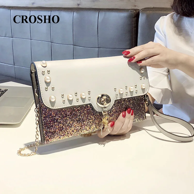 

CROSHO Ladies Bag New Style Banquet Hand Bag Ladies Bag Cross Shoulder Handbag Ladies Clutch Envelope Bag
