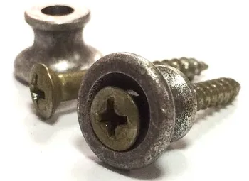 

Gotoh x QCYQ EP-A1 Solid Aluminum Relic Guitar Strap Buttons, Intentional Aged Aluminum for Gibson Style, 1/pair