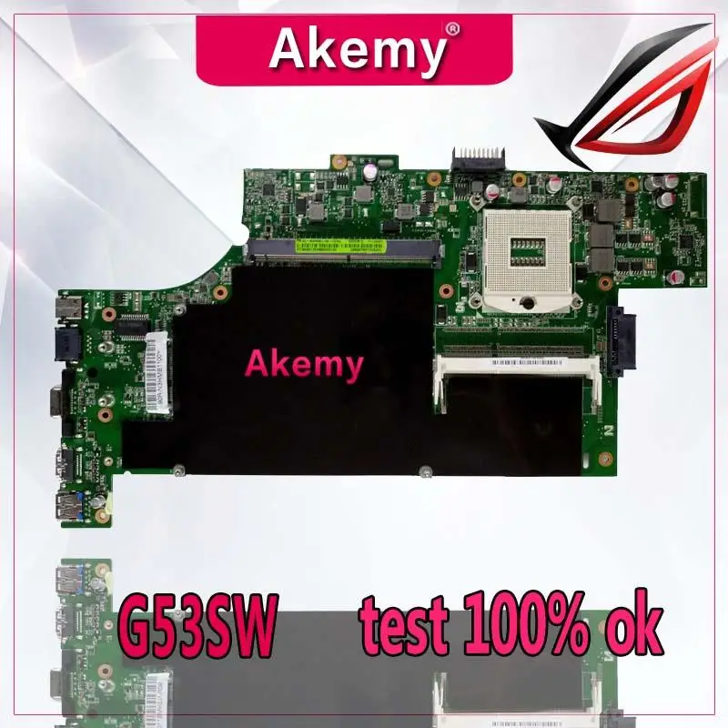 Akemy G53SW материнская плата для ноутбука For Asus G53SX G53S G53 VX7 VX7S тест оригинальная