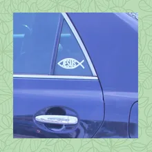 Модная новая рыбка с надписью Jesus оконная дверь автомобиля эмблема блокнот декоративная наклейка