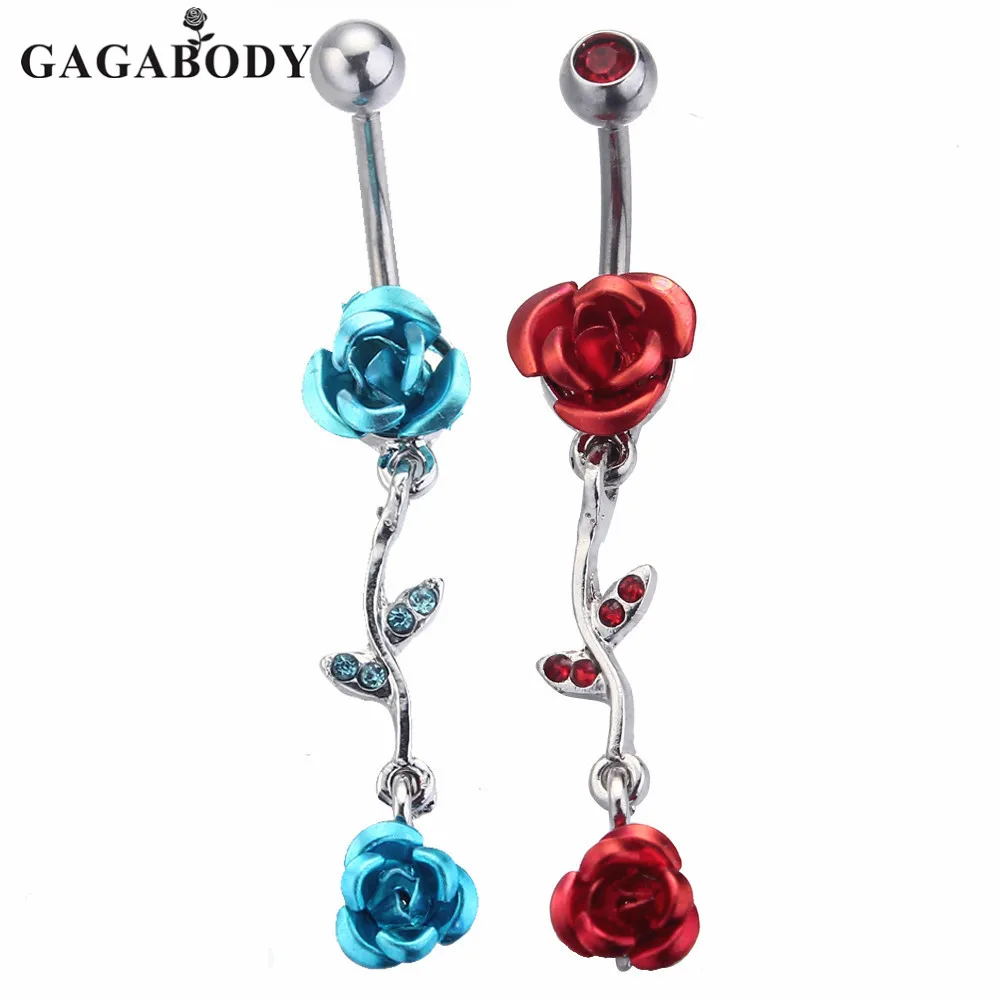 Aliexpress Buy Valentines Day 2017 Double Colorful Flower inside Awesome belly piercing jewelry you must have Aliexpress Buy Valentines Day 2017 Double Colorful Flower inside Awesome belly piercing jewelry you must have