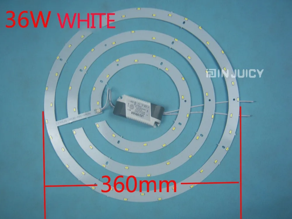 Круглый 36 Вт 360 мм 5730 SMD лампочка фонарь потолочный светильник 3 круг пластина замещать доска с трансформатором и магнитом AC110V-240V