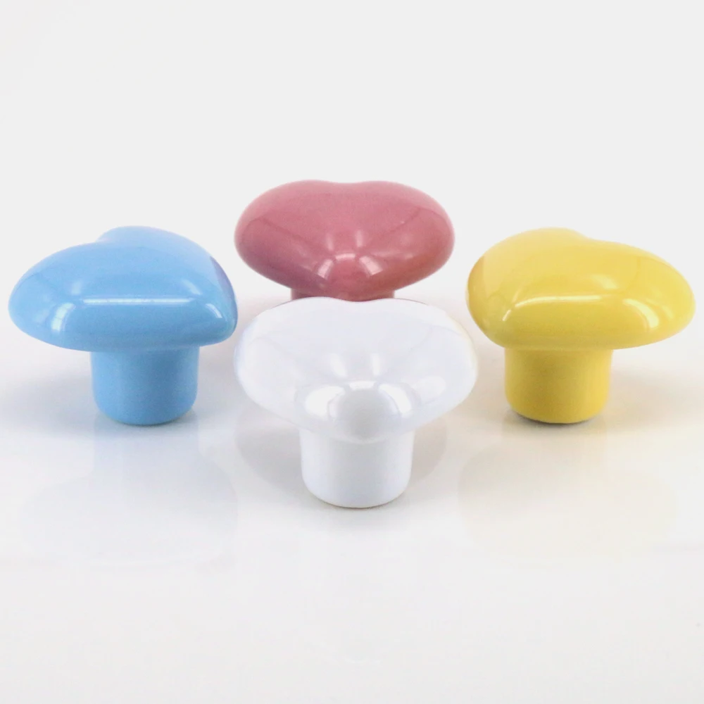 

1x Heart Ceramic Knobs Kids Nursery Drawer Knobs Dresser Pulls Colorful Kitchen Cabinet Knobs Pull Handle
