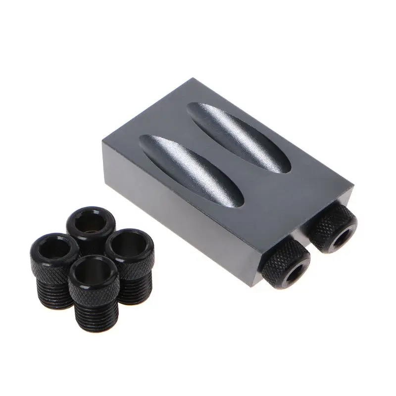 

Pocket Hole Jig Kit 6/8/10mm Drive Adapter Set For Woodworking Angle Drilling Holes Guide Wood Tools
