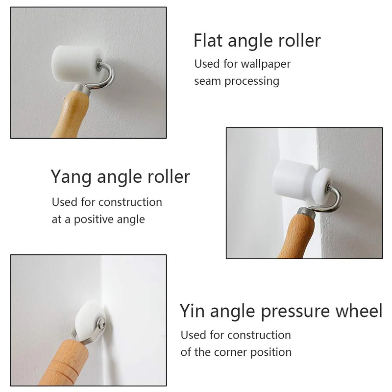 

Dual Head Corner Wallpaper Seam Roller Seam DIY Tool for Seamed Home Decor QJS Shop