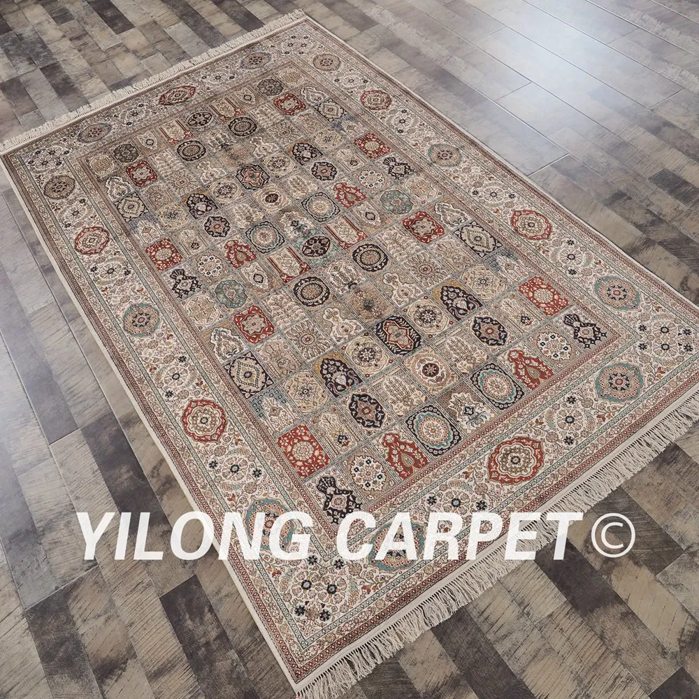Yilong 5'x8 изысканный персидские ковры ручной работы под старину Ирана шелка Ковры (yhw327a5x8)