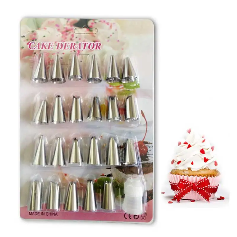 23/set DIY Cake Decorating Stainless Steel Bakeware Cake Cking Pastry Tip Suit Kitchen