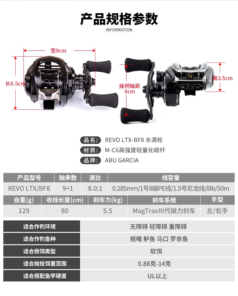 キロ ABU オリジナルアブガルシア States USD 8.0: Mushi 5.5 Baitcasting Honno 軽量カーボンリール 129 Dollar 1 United 10bb C6 グラム 人気 釣りリール LTX/BF8 REVO 4 キロ ABU オリジナルアブガルシア States 4