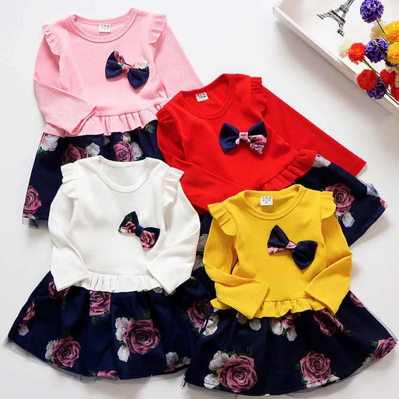 

Infant Baby Girls Dress Spring and Autumn Girls Clothing 2019 New Fashion Children's Net Princess Flower Dress Baby Girls Dress