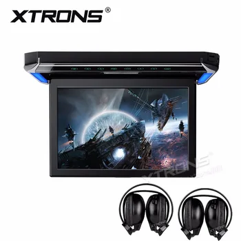 

XTRONS 12.1" High Resolution 1080P Video Digital TFT Monitor Wide Screen Ultra-thin Roof Mounted Monitor HDMI+ 2 IR Headphones