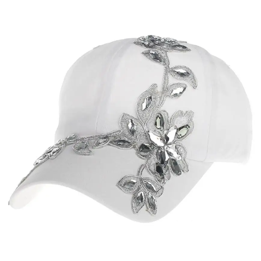 Бейсболка женская модная брендовая регулируемая со стразами летняя casquette de basette