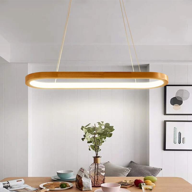 

Modern Square Pendant Light Led Pendant Lamp Wood Haning Lights Dining Living Room Bedroom Kitchen Nordic suspension luminaire