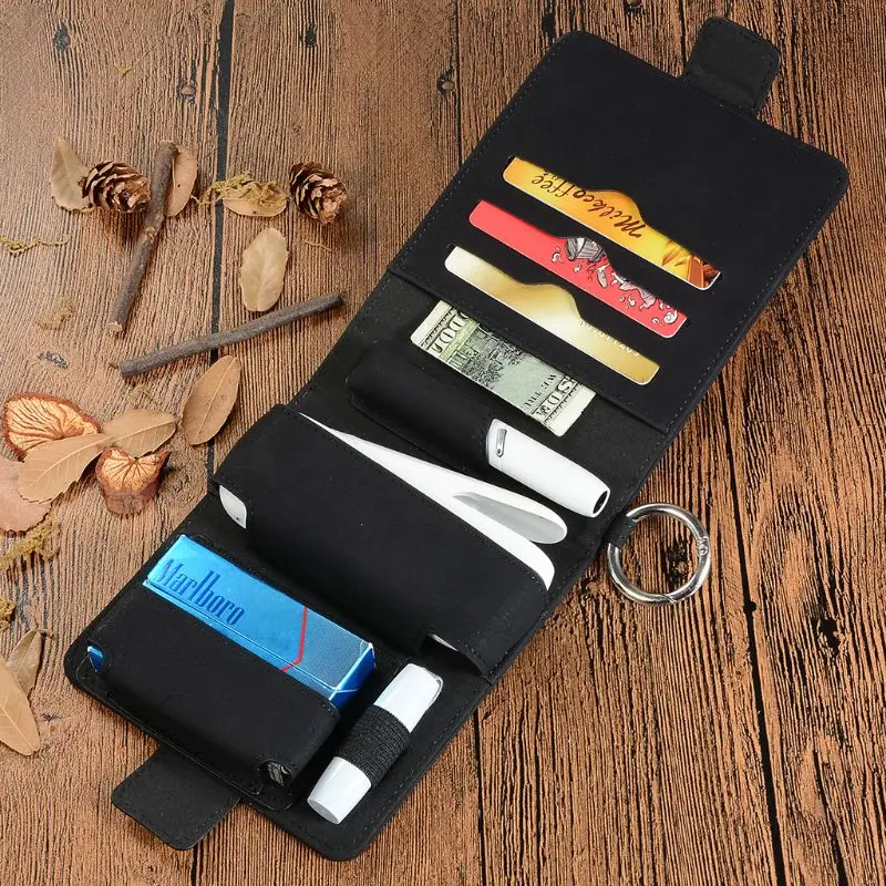 

Protective Case Carrying Storage Bag Flip Cover Wallet Card Holder Magnetic for IQOS 3.0 E-cigarette Electronic Cigarette